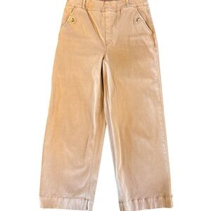 Beige/ Pink Wide-Leg Pants‎